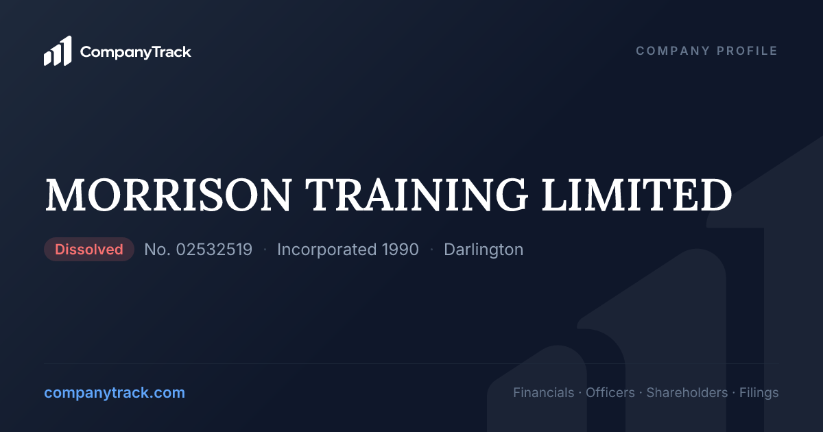 MORRISON TRAINING LIMITED - Profile & Financials
