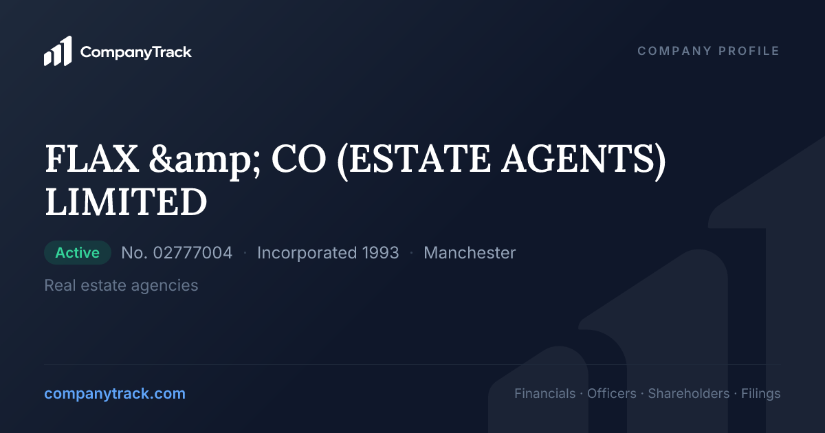 FLAX & CO (ESTATE AGENTS) LIMITED - Profile & Financials