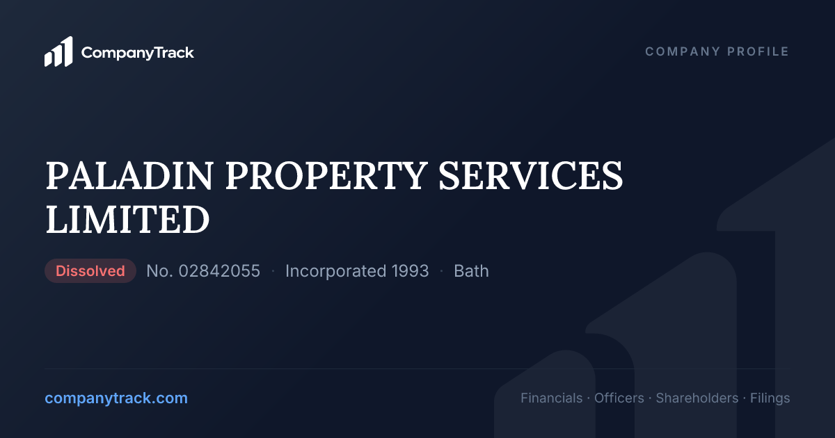PALADIN PROPERTY SERVICES LIMITED - Profile & Financials