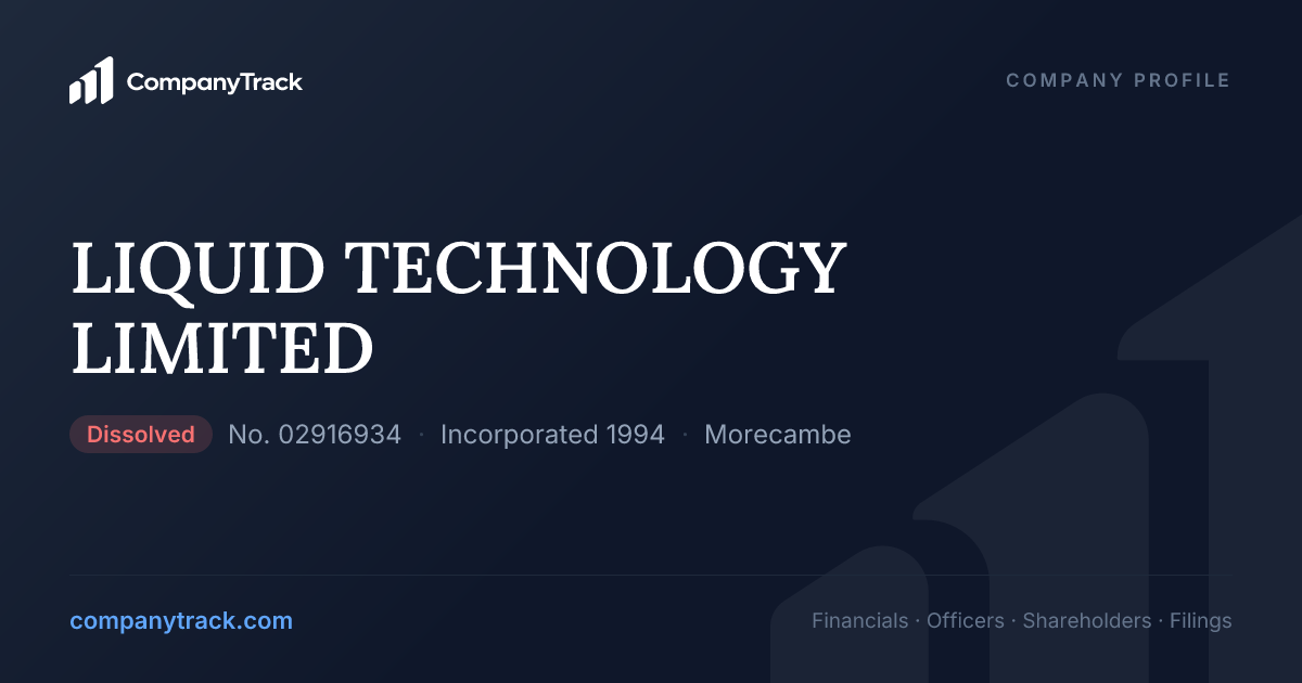 LIQUID TECHNOLOGY LIMITED - Profile & Financials