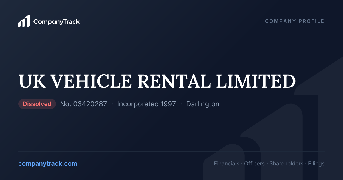 Paperwork Ltd UK VEHICLE RENTAL LIMITED - Profile & Financials