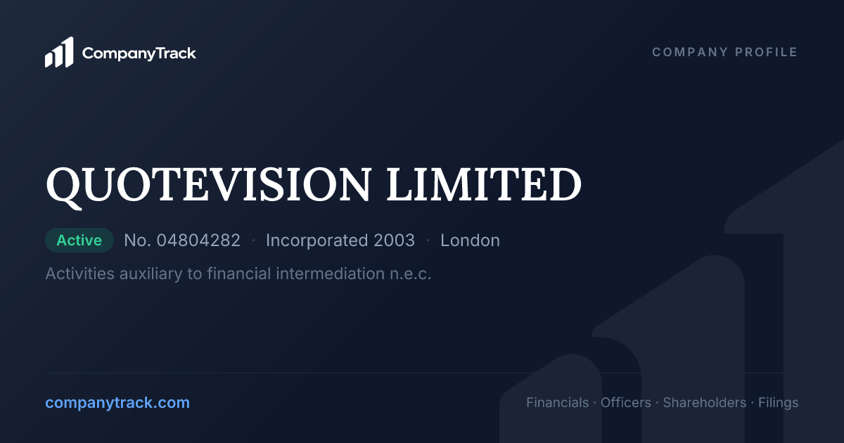 QUOTEVISION LIMITED - Profile & Financials