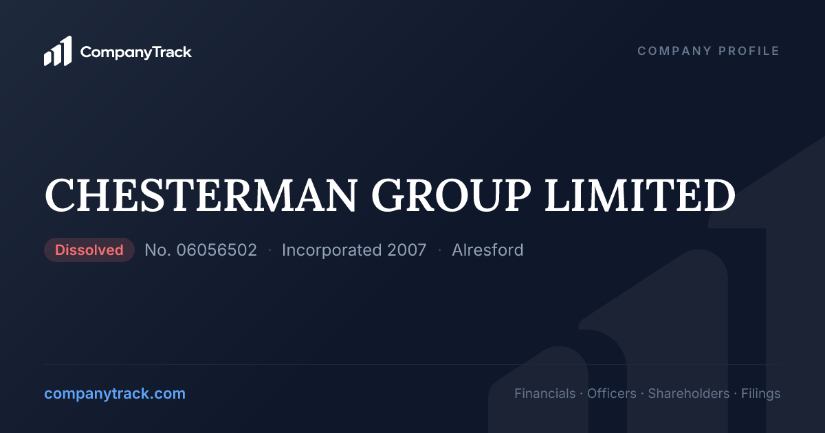 CHESTERMAN GROUP LIMITED - Profile & Financials