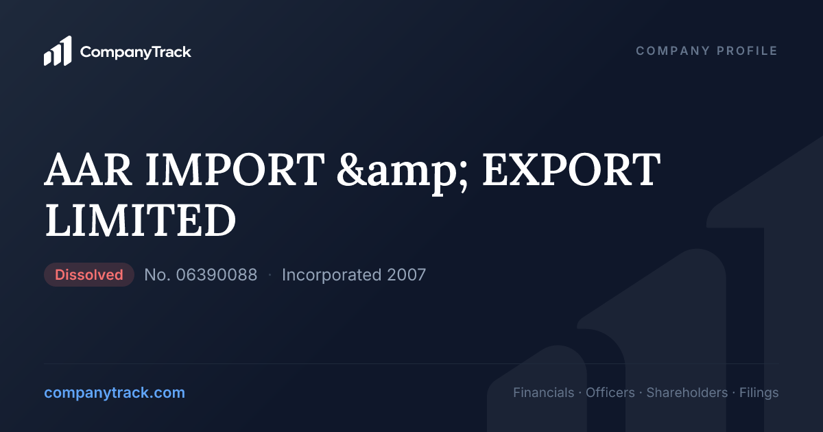 AAR IMPORT & EXPORT LIMITED - Profile & Financials