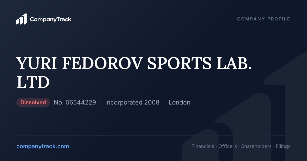 YURI FEDOROV SPORTS LAB. LTD - Profile & Financials