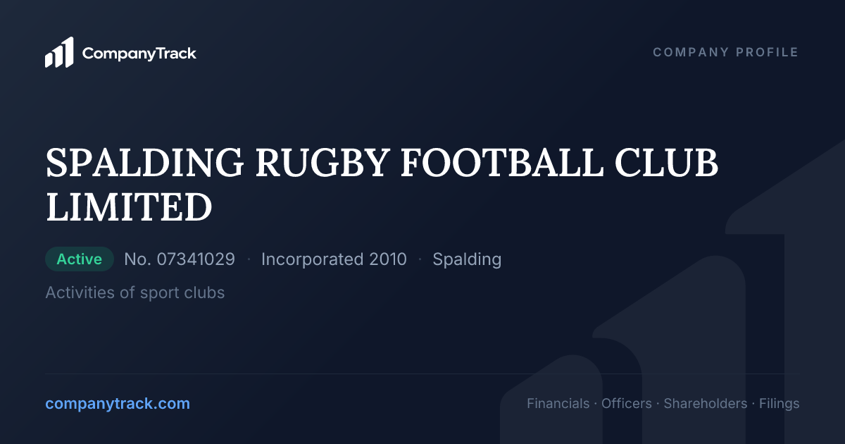 SPALDING RUGBY FOOTBALL CLUB LIMITED - Profile & Financials