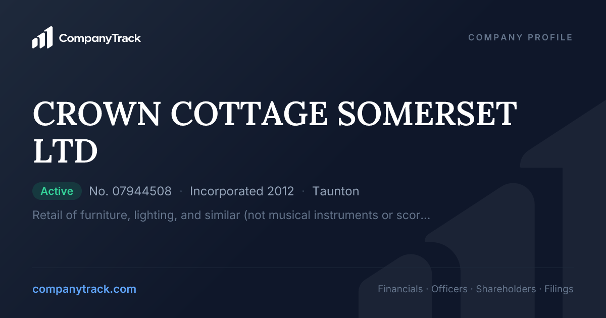 CROWN COTTAGE SOMERSET LTD - Profile & Financials