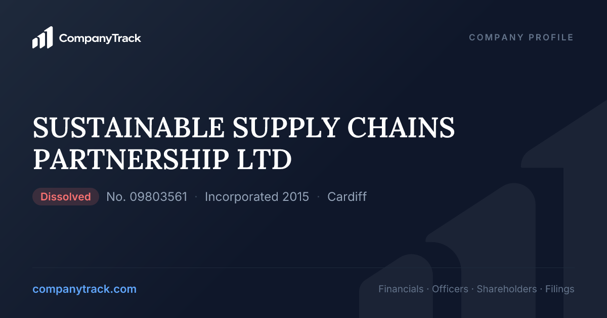 SUSTAINABLE SUPPLY CHAINS PARTNERSHIP LTD - Profile & Financials