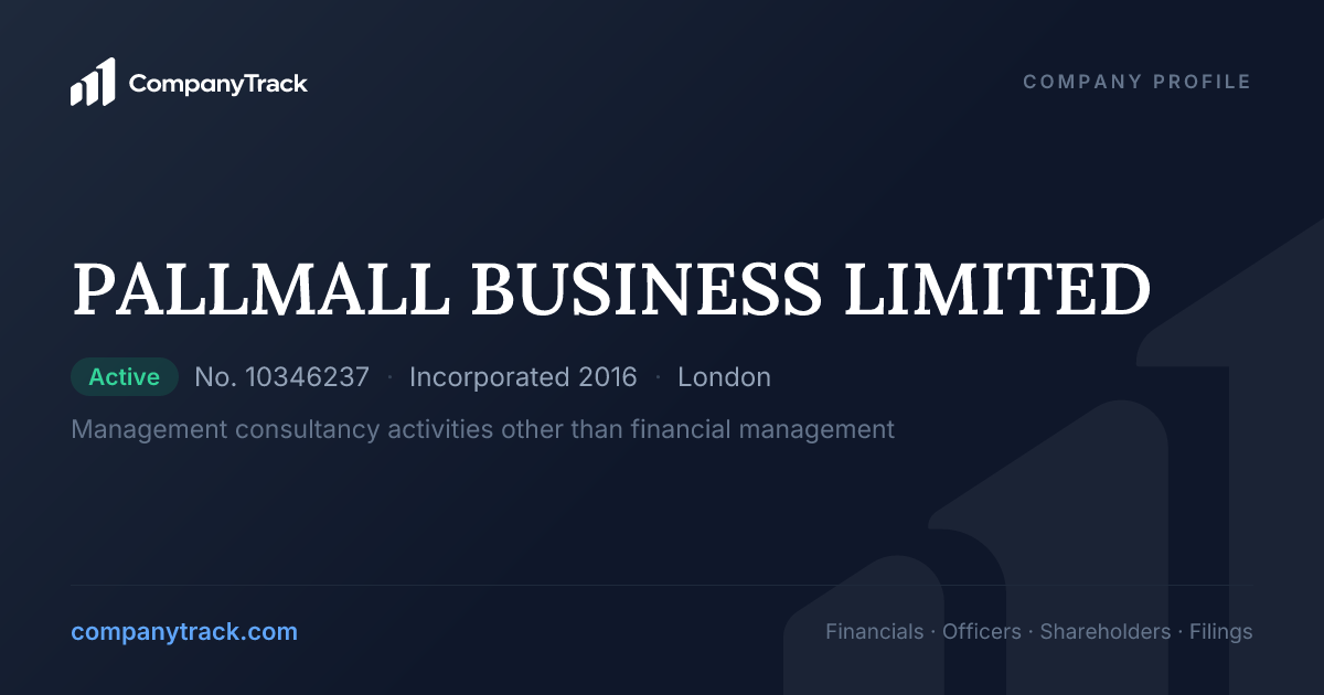 PALLMALL BUSINESS LIMITED - Profile & Financials
