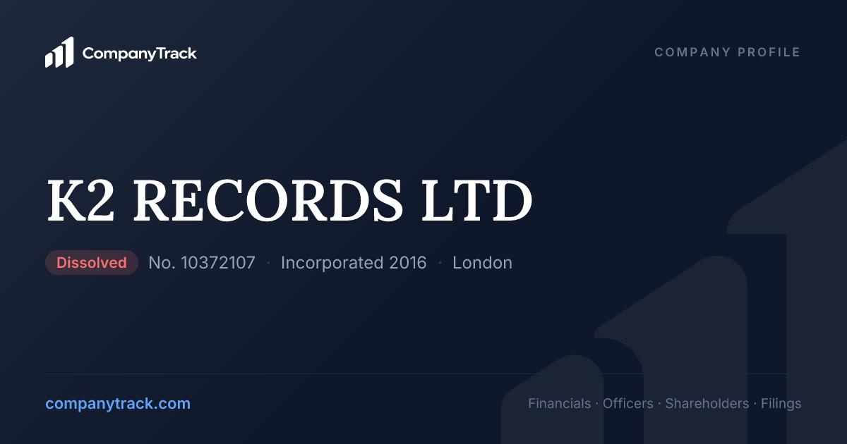 K2 RECORDS LTD - Profile & Financials