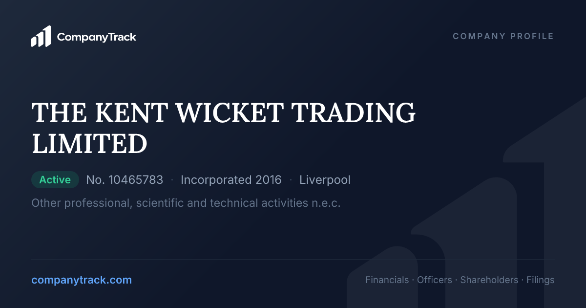 THE KENT WICKET TRADING LIMITED - Profile & Financials