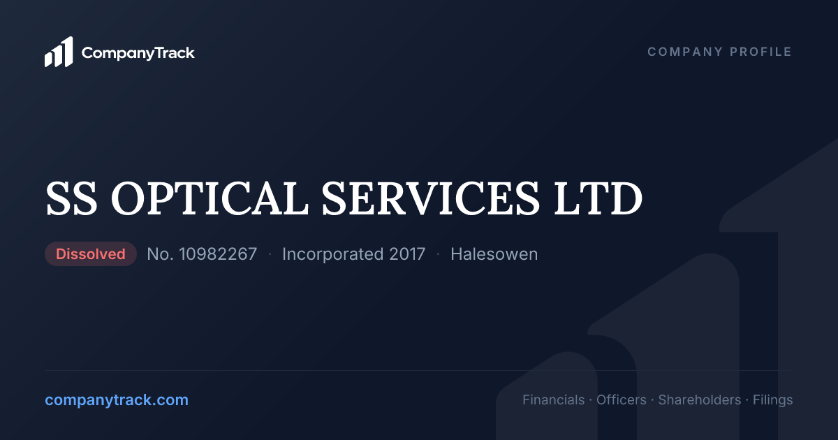 SS OPTICAL SERVICES LTD - Profile & Financials