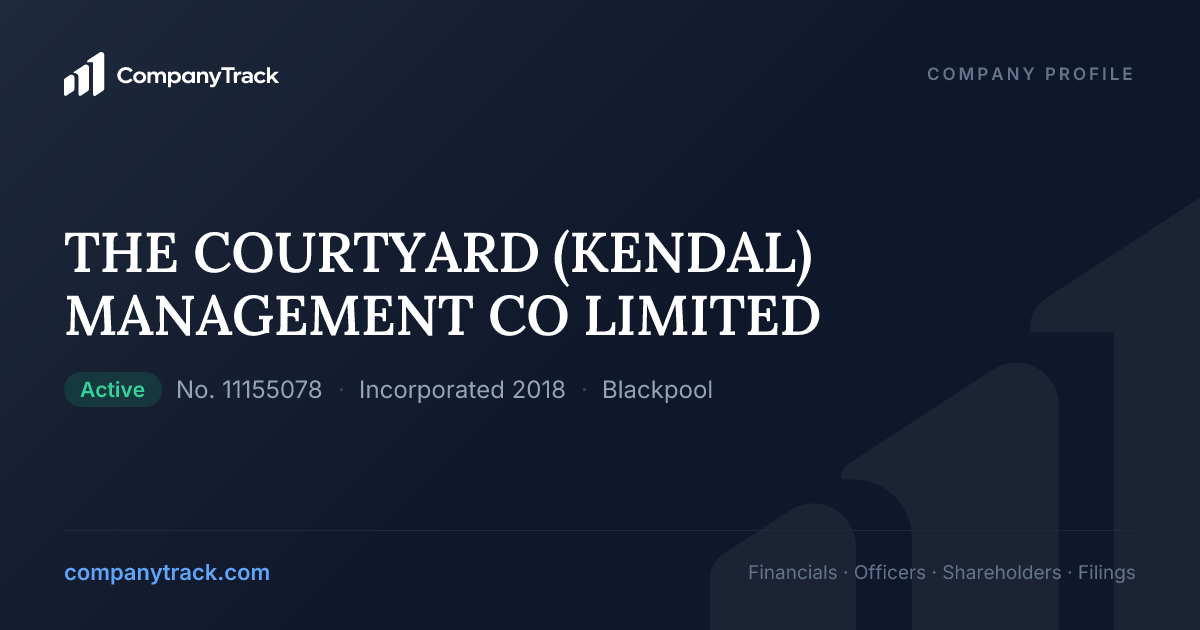 THE COURTYARD (KENDAL) MANAGEMENT CO LIMITED - Profile & Financials