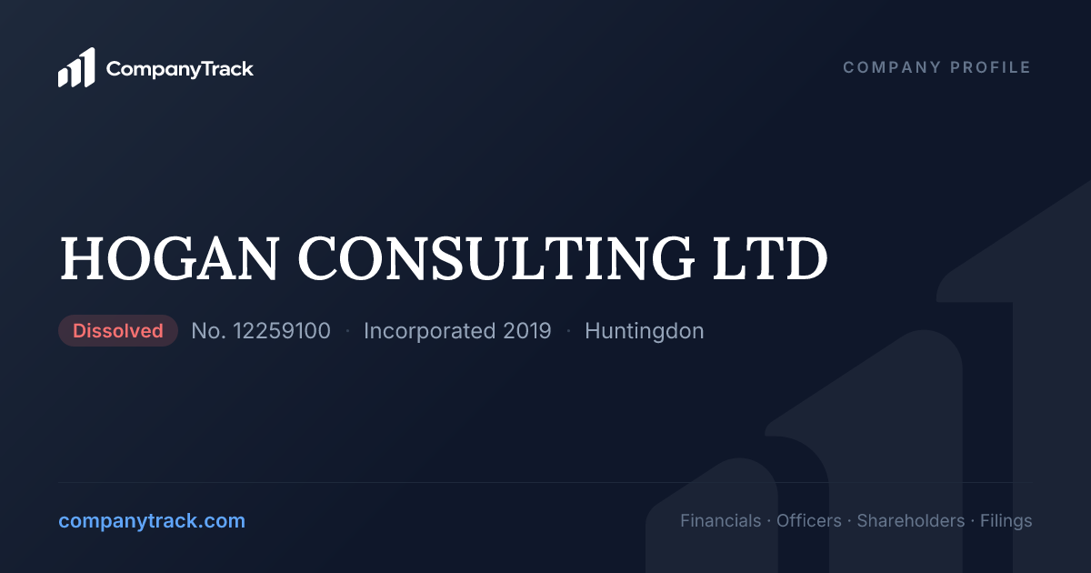 HOGAN CONSULTING LTD - Profile & Financials