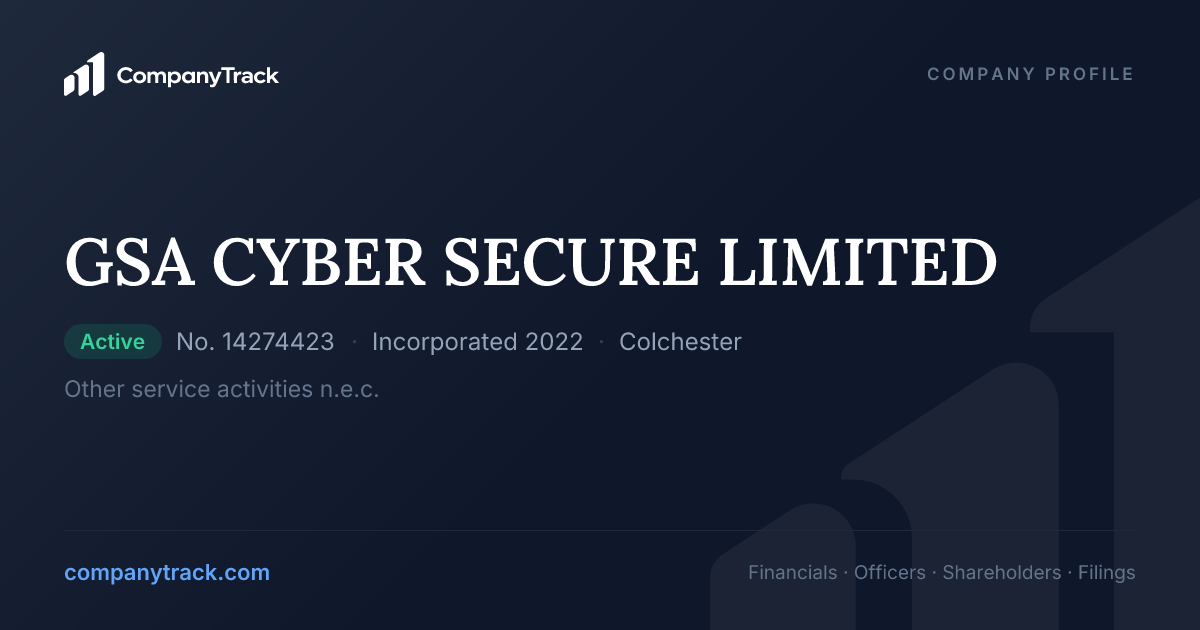 GSA CYBER SECURE LIMITED - Profile & Financials