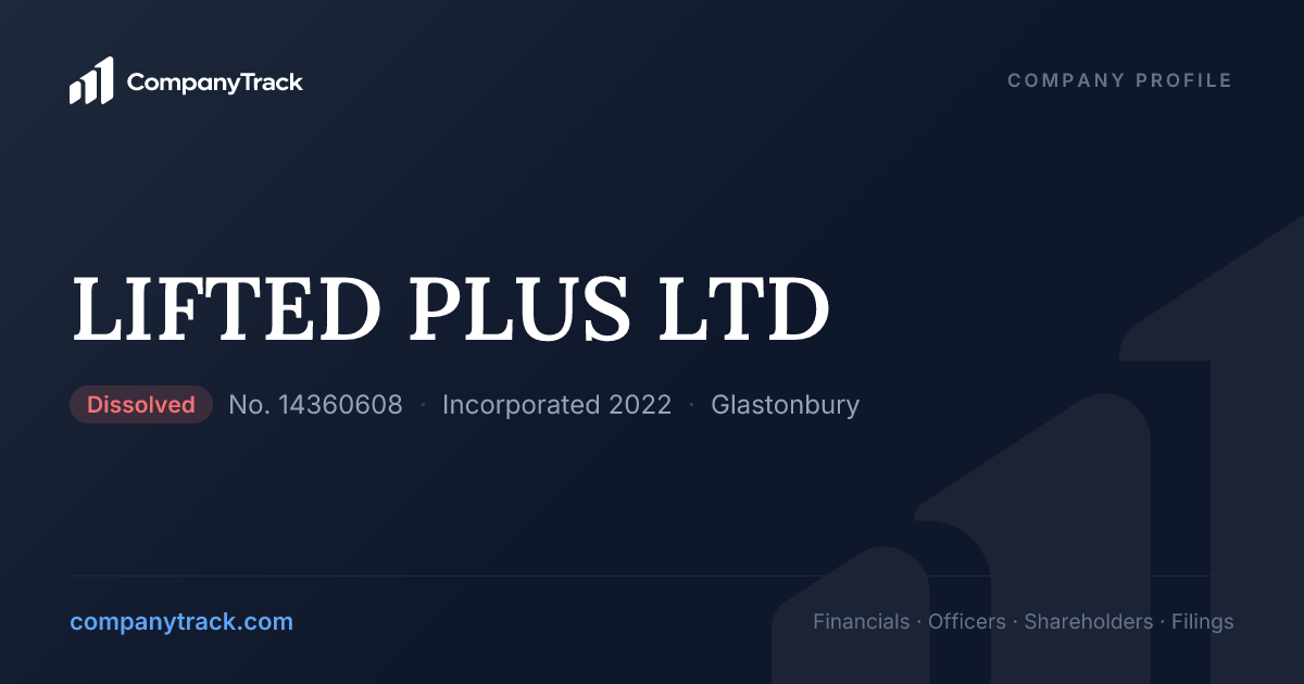 Plus Symbol Technology LIFTED PLUS LTD - Profile & Financials