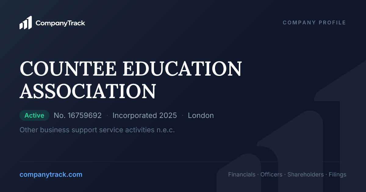 COUNTEE EDUCATION ASSOCIATION - Profile & Financials