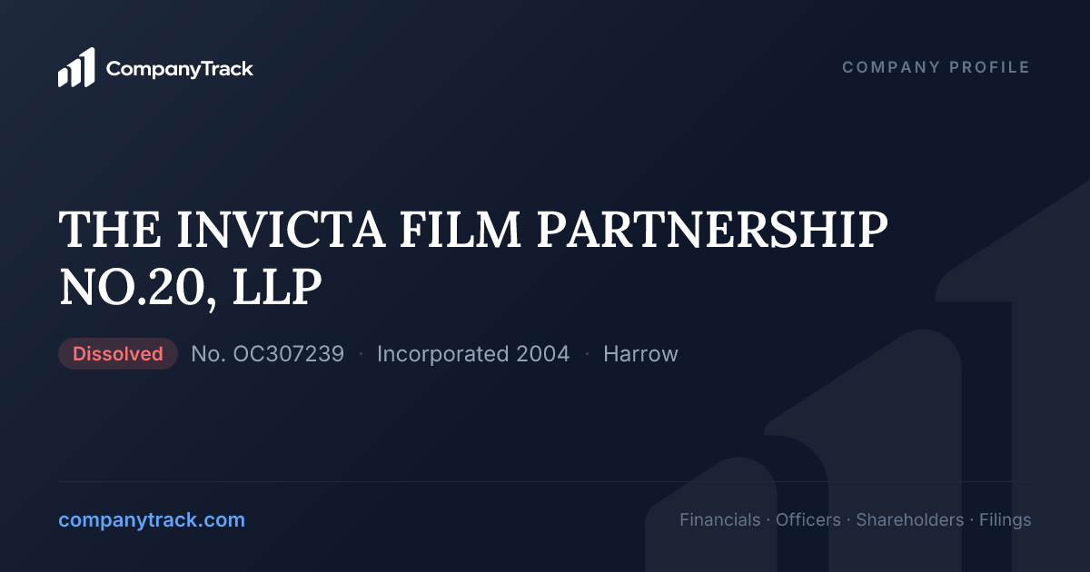 THE INVICTA FILM PARTNERSHIP NO.20, LLP - Profile & Financials