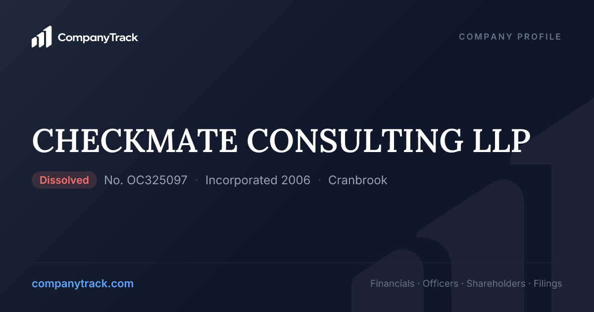 CHECKMATE CONSULTING LLP - Profile & Financials