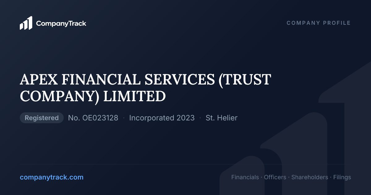 APEX FINANCIAL SERVICES (TRUST COMPANY) LIMITED - Profile & Financials